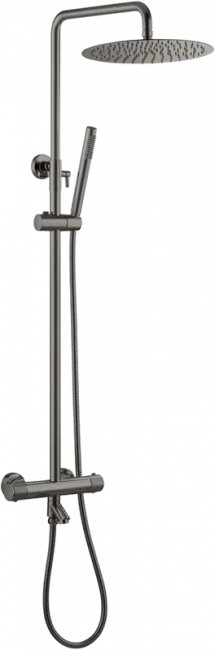 Душевая стойка Boheme Uno 468-T-GM gun metal, оружейная сталь Душевая стойка Boheme Uno 468-T-GM gun metal, оружейная сталь