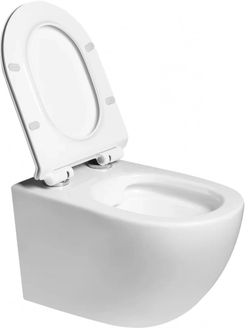 Унитаз подвесной SantiLine SL-5002 безободковый, с микролифтом