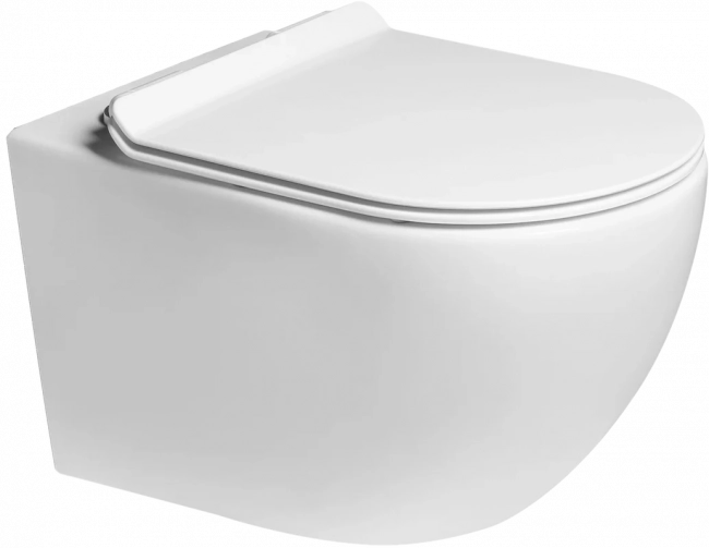 Унитаз подвесной SantiLine SL-5002 безободковый, с микролифтом