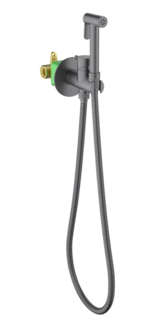 Смеситель встроенный с гигиеническим душем Timo Saona 2337/18SM, черное золото
