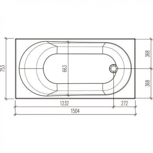 Ванна акриловая Wesnaart Eurolux Oberony E1015075024 150х75cм (205л) 5.5мм, белый Ванна акриловая Wesnaart Eurolux Oberony E1015075024 150х75cм (205л) 5.5мм, белый