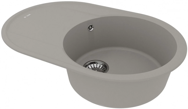 Мойка кухонная Lemark Lacha 760 (9910057) врезная овальная с крылом, грей Мойка кухонная Lemark Lacha 760 (9910057) врезная овальная с крылом, грей