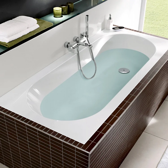 Квариловая ванна Villeroy & Boch Oberon UBQ177OBE2V-01 170x70 см, встраиваемая, цвет альпийский белый, на ножках