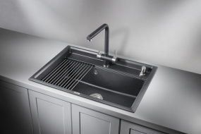 Кухонная мойка Granula KS-7301, ЧЁРНЫЙ, кварц