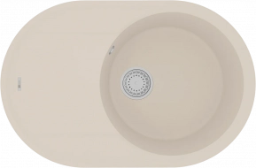 Мойка кухонная Lemark Lacha 760 (9910060) врезная овальная с крылом, шампань