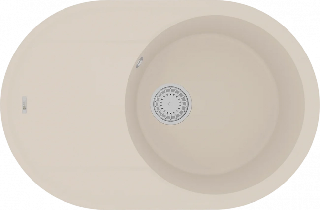 Мойка кухонная Lemark Lacha 760 (9910060) врезная овальная с крылом, шампань Мойка кухонная Lemark Lacha 760 (9910060) врезная овальная с крылом, шампань