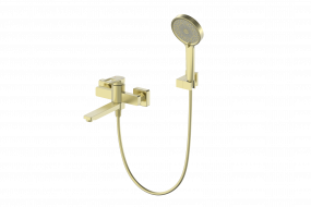 Смеситель для ванны с душем WONZON & WOGHAND (WW-88639010-BG), брашированное золото 