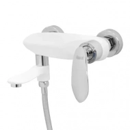 Смеситель для ванны с ручным душем Vivi Felice 9040 Cromo bianco, белый/хром