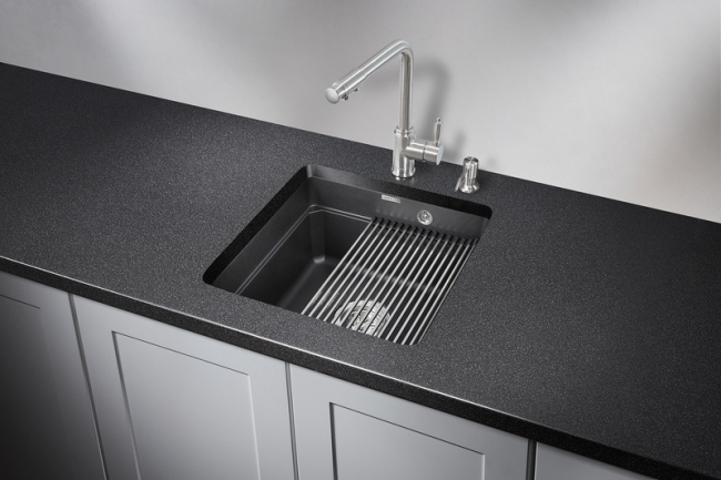 Кухонная мойка Granula KS-4501U, ЧЁРНЫЙ,  кварц
