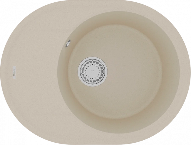 Мойка кухонная Lemark Lacha 620 (9910050) врезная овальная с крылом, бежевая Мойка кухонная Lemark Lacha 620 (9910050) врезная овальная с крылом, бежевая