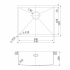 Кухонная мойка Lemark Olanga 540 (9936127) прямоугольная (54x44) из нержавеющей стали, графит матовый 