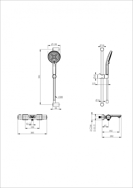 Смеситель для ванны WONZON & WOGHAND(WW-C2011-A-BG) с термостатом, брашированное золото Смеситель для ванны WONZON & WOGHAND(WW-C2011-A-BG) с термостатом, брашированное золото