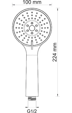 Смеситель для ванны с душем Wasserkraft Main 4101 с коротким изливом, хром