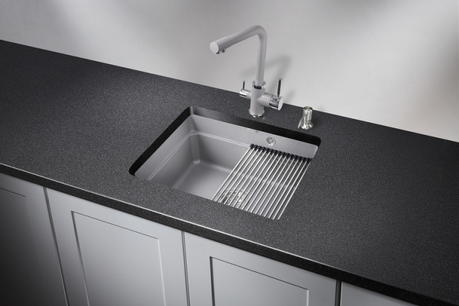 Кухонная мойка Granula KS-5501U, АЛЮМИНИУМ, кварц