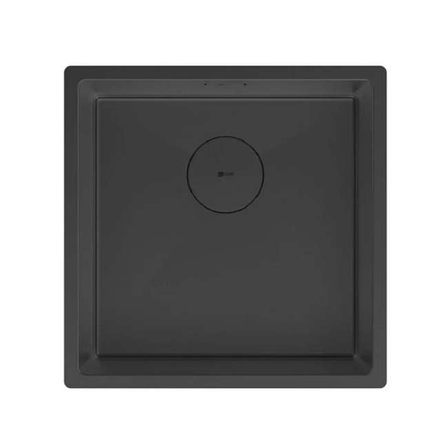 Кухонная мойка Lemark Olanga 440 (9932124) прямоугольная (44x44) из нержавеющей стали, чёрный матовый