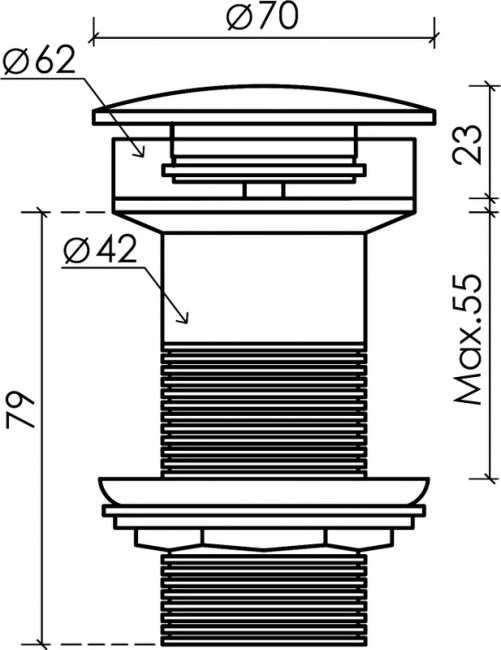 Донный клапан для раковины Ceramicanova CN2000MB 