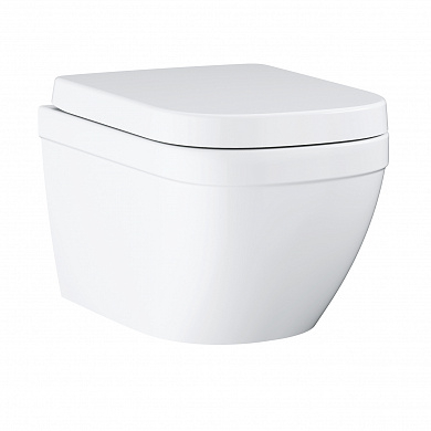 Подвесной унитаз GROHE Euro Ceramic, альпин-белый (39554000) со смывом Торнадо