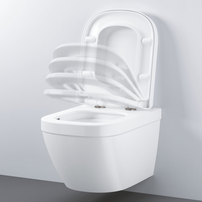 Подвесной унитаз GROHE Euro Ceramic, альпин-белый (39554000) со смывом Торнадо