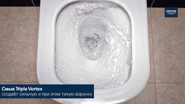 Подвесной унитаз GROHE Euro Ceramic, альпин-белый (39554000) со смывом Торнадо