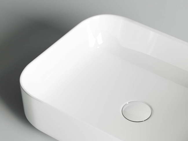 Раковина накладная Ceramicanova Element CN6011 прямоугольная 500*390*130мм (белая)  