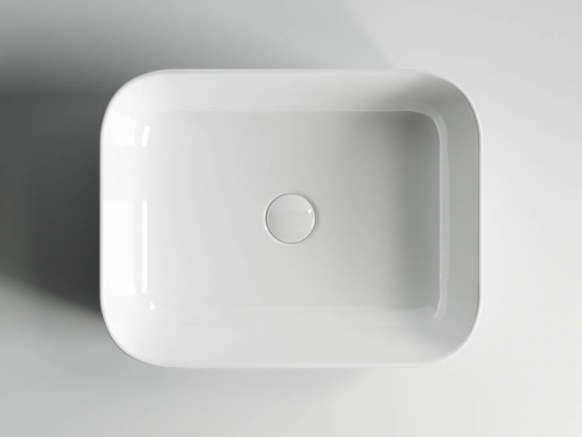 Раковина накладная Ceramicanova Element CN6011 прямоугольная 500*390*130мм (белая)  
