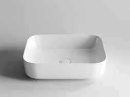Раковина накладная Ceramicanova Element CN6011 прямоугольная 500*390*130мм (белая)  