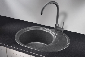 Кухонная мойка Granula 5802, графит, кварц