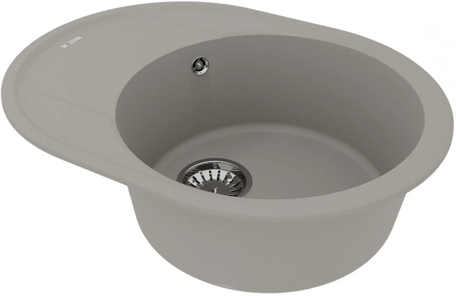 Мойка кухонная Lemark Lacha 620 (9910051) врезная овальная с крылом, грей Мойка кухонная Lemark Lacha 620 (9910051) врезная овальная с крылом, грей