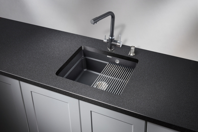 Кухонная мойка Granula KS-5501U, ШВАРЦ (чёрный металлик), кварц Кухонная мойка Granula KS-5501U, ШВАРЦ (чёрный металлик), кварц