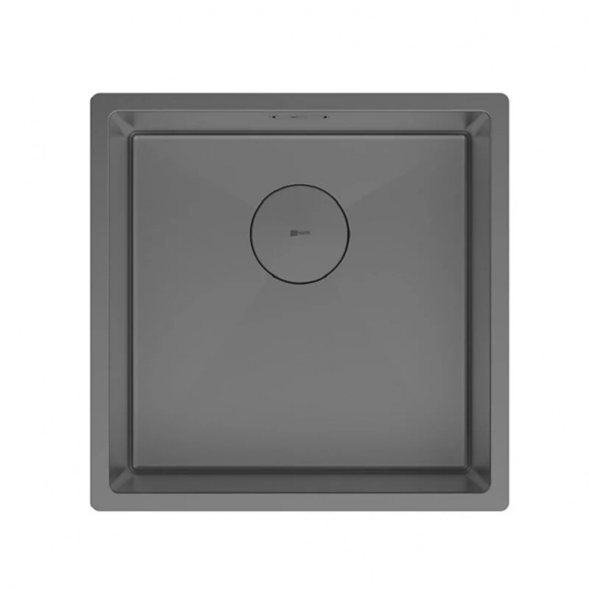 Кухонная мойка Lemark Olanga 440 (9936123) прямоугольная (44x44) из нержавеющей стали, графит 