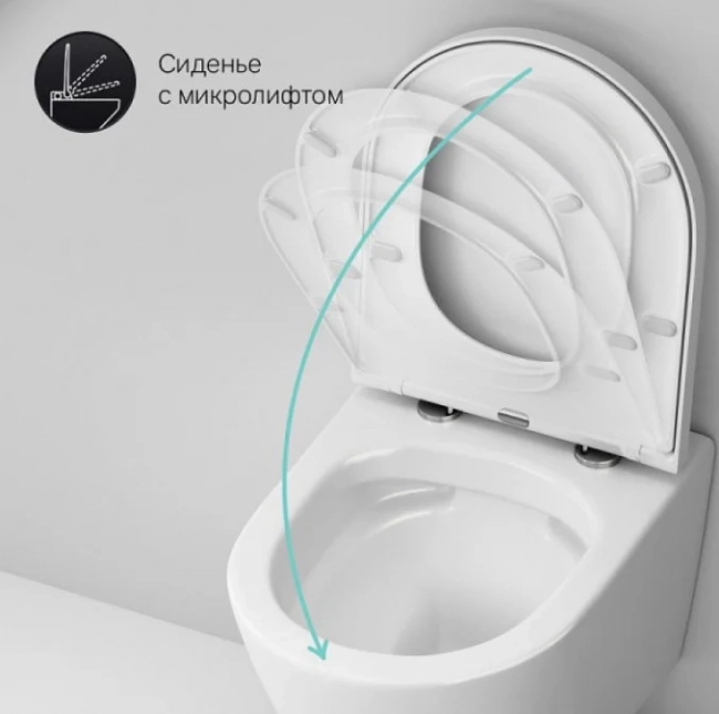 Комплект AM.PM Sense IS70138.741701 FlashClean с сиденьем микролифт, кнопка смыва,черная матовая
