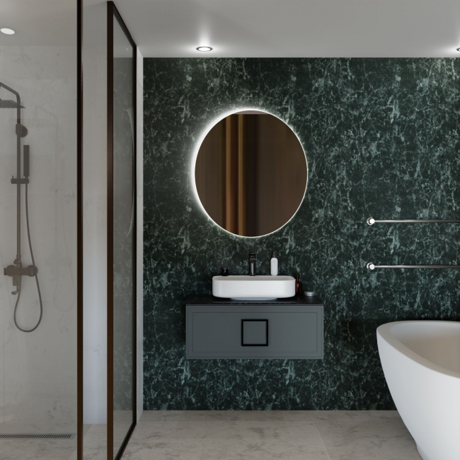 Комплект (тумба+раковина) La Fenice Cubo Grigio 100 см, серая матовая Комплект (тумба+раковина) La Fenice Cubo Grigio 100 см, серая матовая