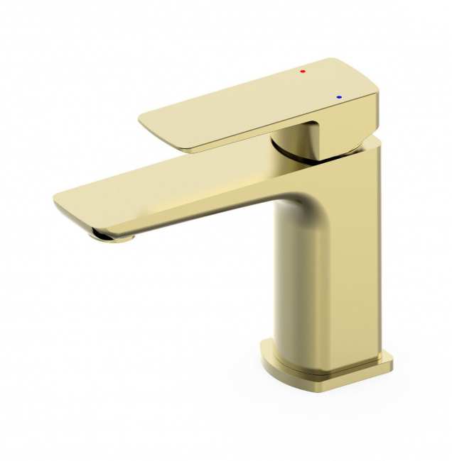 Смеситель для раковины WONZON & WOGHAND (WW-88139003-BG), брашированное золото 