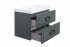 Комплект (тумба+раковина) La Fenice Cubo Twin Grigio 80 см, серая матовая