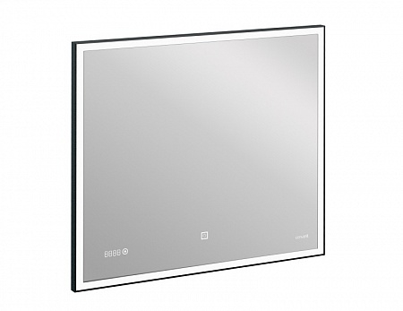 Зеркало Cersanit LED LED 011 design 80x70 с подсветкой часы металл. рамка прямоугольное