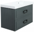 Комплект (тумба+раковина) La Fenice Cubo Twin Blu Grigio 90 см, синяя матовая Комплект (тумба+раковина) La Fenice Cubo Twin Blu Grigio 90 см, синяя матовая