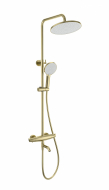 Душевая система WONZON & WOGHAND (WW-B3031-A2-BG) с термостатом, брашированное золото 