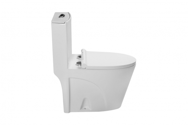 Унитаз SantiLine SL-5012 напольный МОНОБЛОК (сиденье микролифт) Арматура GEBERIT