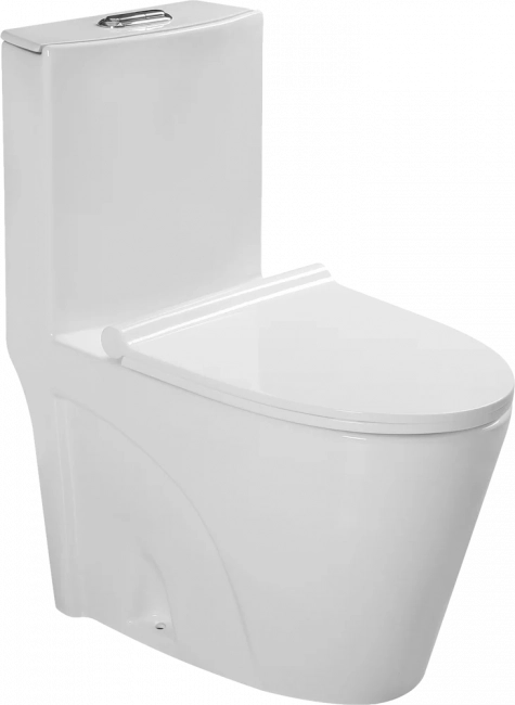 Унитаз SantiLine SL-5012 напольный МОНОБЛОК (сиденье микролифт) Арматура GEBERIT