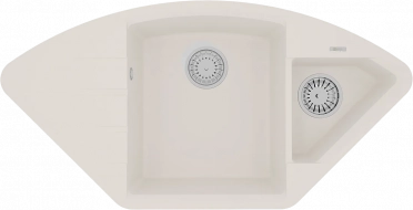 Мойка кухонная Lemark Irkana 980 (9910046) врезная угловая с доп. чашей и крылом, жасмин