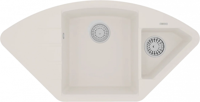 Мойка кухонная Lemark Irkana 980 (9910046) врезная угловая с доп. чашей и крылом, жасмин Мойка кухонная Lemark Irkana 980 (9910046) врезная угловая с доп. чашей и крылом, жасмин