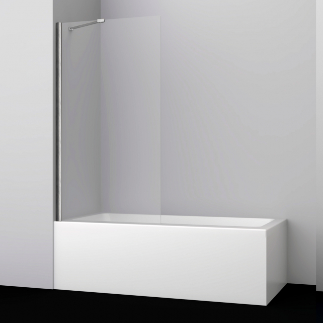 Стеклянная шторка на ванну Wasserkraft  Spree 14P01-80 (800*1400), стекло прозрачное, профиль никель