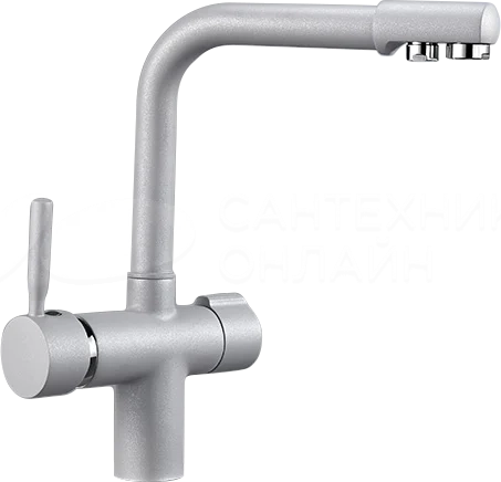 Смеситель для кухни Granula 2088, АЛЮМИНИУМ