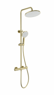 Душевая система WONZON & WOGHAND (WW-B3013-T1-BG) с термостатом, брашированное золото 