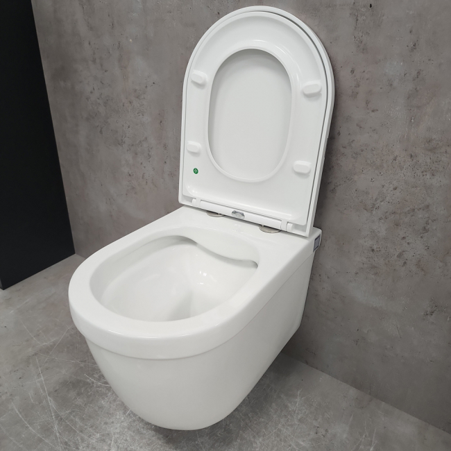 Унитаз подвесной Bloomix Rapid SL1233R/UF02 безободковый, с микролифтом, белый Унитаз подвесной Bloomix Rapid SL1233R/UF02 безободковый, с микролифтом, белый