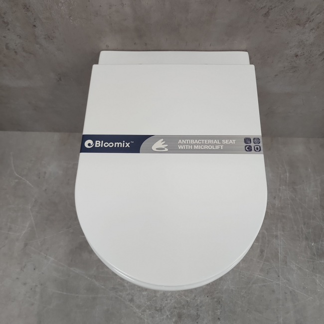 Унитаз подвесной Bloomix Rapid SL1233R/UF02 безободковый, с микролифтом, белый Унитаз подвесной Bloomix Rapid SL1233R/UF02 безободковый, с микролифтом, белый