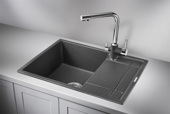 Кухонная мойка Granula 6501, графит (черно-серый), кварц Кухонная мойка Granula 6501, графит (черно-серый), кварц