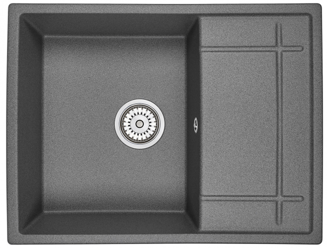 Кухонная мойка Granula 6501, графит (черно-серый), кварц Кухонная мойка Granula 6501, графит (черно-серый), кварц
