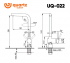 Смеситель для кухни Ulgran Quartz UQ-022 однорычажный, с высоким поворотным изливом, платина