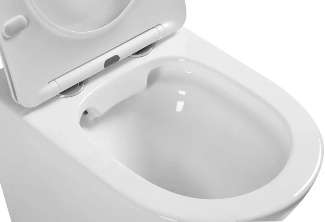 Унитаз SantiLine SL-5020 приставной, безободковый (сиденье микролифт)
